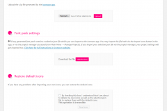 Page de gestion de la'rchive icomoon